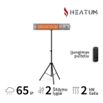 Heatum H2000R URBAN SILVER infrapuna soojuskiirgur koos statiiviga