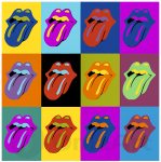 Maalimiskomplekt numbrite j&auml;rgi Rolling Stones Pop Art 40x40