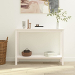 vidaXL konsoollaud, valge, 110x40x80 cm, m&auml;nnipuit