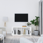 vidaXL telerikapp, valge, 100 x 35 x 40 cm, tehispuit