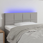 vidaXL LED-voodipeats, helehall, 100x5x78/88 cm, kangas