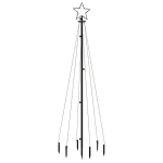 vidaXL j&otilde;ulupuu vaiaga, v&auml;rviline 108 LEDi, 180 cm