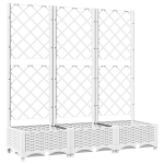 vidaXL v&otilde;rega taimekast, valge, 120 x 40 x 121,5 cm PP