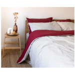 Bradley tekikott, 150 x 210 cm, padjap&uuml;&uuml;riga, triibuline/tumepunane