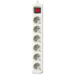 Multiprise - SILVER ELECTRONICS - 6 Prise avec Interrupteur - Blanc