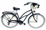 Naiste jalgratas Davi Bianca Alu, 160-185 cm, 28", Shimano, must