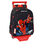 Ratastega koolikott Spiderman Hero Must (27 x 33 x 10 cm)