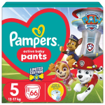 P&uuml;ksm&auml;hkmed Pampers Pants Paw Patrol, suurus 5, 12-17 kg, 66 tk