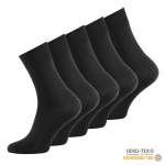 100% Puuvillased mustad sokid VCA Textil&reg; (5 paari)