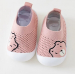 Laste jalan&otilde;ud, karu mustriga, roosa