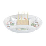 Aperitiivitaldrik &ndash; DKD Home Decor &ndash; Mitmekesine &ndash; Puit ja keraamika &ndash; 23,5 x 23,5 x 7 cm &ndash; Ruudukujuline