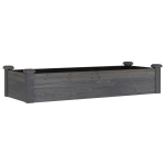 vidaXL voodriga aia taimelava, hall, 120 x 45 x 25 cm, nulupuit
