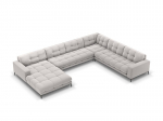 Pehme nurgadiivan Cosmopolitan Design Bali 7S-VUR, helehall/must