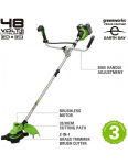 Akuga murutrimmer Greenworks gd24x2bcb