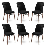 6 tooli komplekt Asir Flex, must/pruun