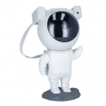 LED t&auml;heprojektor astronaut &ouml;&ouml;lamp puldiga, 21,5 cm