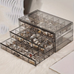 Mitmekihiline Suure Mahutavusega L&auml;bipaistev Plastist Ehete Hoiukast, Skaidrus, penkių sluoksnių, 120 langelių