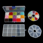 1tk L&auml;bipaistev Plastist Korraldaja Kast Helmed DIY Kunst K&auml;sit&ouml;&ouml;ks., 15 tinklelių dėžučių*4
