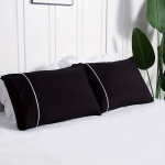 2tk Padjap&uuml;&uuml;rid Kerge &Uuml;lipehme Hoolduss&otilde;bralik Mikrokiud Must Padjap&uuml;&uuml;r, 20 * 26 (51 cm * 66 cm)