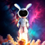 Laser- ja valgusprojektor Space Bunny