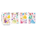 Disney Printsess Seinakleebised: Ametlikult Litsentsitud, PVC Materjal., A6