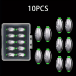 10tk Ovaalsed Kalap&uuml;&uuml;gi Peibutuss&ouml;&ouml;dad Mere- ja Mageveel - Plii Sinker Kombo, Olulised Kalastustarvikud., (2,5g/3g/4g/5g/6g)-10vnt