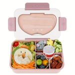 1tk Lunch Box, Kaasaskantav Ja Lekkevaba Bento Karp, 5 Sektsioonidega Toidukarp Kaas, K&ouml;&ouml;gihoidjad Ja Ladu, K&ouml;&ouml;gitarvikud., Rožinis
