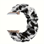&Uuml;hildub Apple Watchi Scrunchie Rihmaga 42mm 44mm 45mm, Baltas