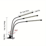 USB F&uuml;to Lamp T&auml;isspekter 3000K H&uuml;droponika Pirn LED Kasvatuslamp Taimedele, 4 galvutės USB prievadas