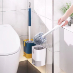 Seinale kinnitatav WC-harjakomplekt hoidjaga - pikk k&auml;epide, paindlik, nurkadeta vannitoapuhastushari hotellidele ja &auml;rikasutuseks WC-puhastusvahendid.