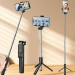 105.49 cm Selfie Stick Statiiv Telefonihoidik Reisi Kaasaskantav Lenkik Veebiedastuseks Mini &Uuml;ldt&ouml;&ouml;funktsioon 360-kraadi P&ouml;&ouml;rlemine., 105,49 cm