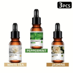 3tk 10ml Eeterliku &Otilde;lide Difusor Komplekt L&otilde;&otilde;gastumiseks, Baltoji arbata + mėta + jazminas