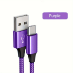 L&auml;ikiv USB-C &uuml;likiire laadimiskaabel PD66W MacBook, iPad, Samsung jaoks, Violetinė