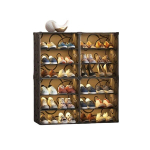 Mooduljalan&otilde;ude riiul, Plastikust ja Raud Virnastatav S&auml;ilitamine, Kaasaegne Jalan&otilde;ude Kapp, Tolmukindel Selge Esikunapp Koduks., 2 stulpeliai 6 sluoksniai