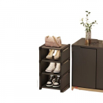 Lihtne Kokkupandav Mitmekihiline Kingariiul - Kaasaegne Metallist Seisev Korraldaja Esikusse, Magamistuppa, Elutuppa ja Muu., Juoda 4 sluoksniai