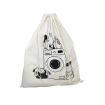 Suur Pesukott T&otilde;mbekinnitusega Riiete Jaoks &ndash; Mituotstarbeline Punutud Mahukas Kott., Baltas Nr.1