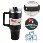 SAKURA RONG H1.0 FlowState 40oz Roostevabast Terasest Tumbler Kaas ja K&otilde;rrega, Juoda