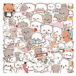 60tk Kawaii Kass Naljakas Veekindlad Kleebised Komplekt Kohver Veepudel Laptop Kaunistus Kingitus