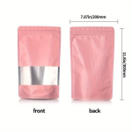 100tk V&auml;rviline Aknaga Isetoetav Roosa Toidu Pakend Kotike Lukuga Kott, 16*24cm+3cm