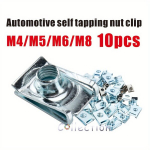 10tk Klambermutri T&uuml;&uuml;p B Sisemutter M4 M5 M6 M8 Sobib Autole Mootorrattale Rollerile ATV-le Lehtvedru Mutter Esi Numbritahvel Alus Kinnitus Viimistluspaneeli &Uuml;hendus., M4 10vnt