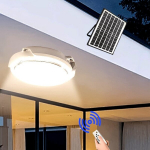 P&auml;ikeseenergial t&ouml;&ouml;tav kaugjuhtimisega LED laelamp komplekt.