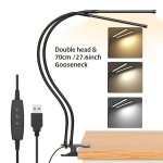 Liuyang LED Laualamp Kodu Kontorile Klambri Kinnitusega., Dviguba galva - 70 cm