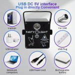 1tk USB 3 &Uuml;hes LED Disko Tuled RGB Projektor koos Puldiga