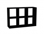 Modulaarne avatud riiul 2x3 U999 BLACK