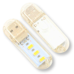 Mini USB valgus 5V 3x LED soe valge 3500K kompaktne 6 cm powerbankile