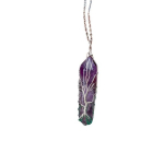Looduslik Amet&uuml;stide Kaelakee Reiki Elupuu S&uuml;da Kuusnurk Ripats. variant-101200, 17 stilius