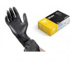 Mustad &uuml;hekordsed latekskindad SANTEX Latex Black (10x100 tk)