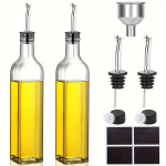 2tk Klaasist Oliivi&otilde;li Pudel Dosaator, K&ouml;&ouml;gitarvikud, Skaidrus 500ml (2 pak.)
