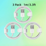 1/3/5tk 1m Kiire Laadimine USB Kaablid iPhone jaoks, 3Pakuotes - 100,58cm