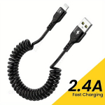MFi Sertifitseeritud Kevadine USB Kaabel iPhone jaoks., Juoda-AL